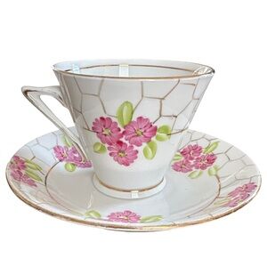 Rare Art Deco Phoenix China Teacup & Saucer - Pattern 7917 - T.F. & S. Ltd